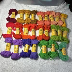 Lot Of 25 DMC 3 Ply Persian Wool Laine Divisble FLORALIA Skeins Assorted Colors